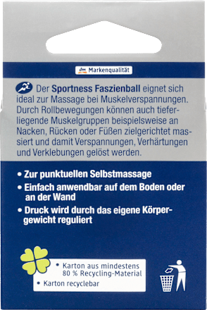 Žogica za masažo in sprostitev mišične ovojnice (fascije) Sportness