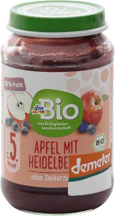 Purea di mela con mirtilli dmBio