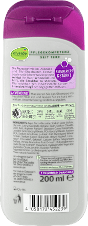 Shampoo Repair Bio-Avocado, Bio-Sheabutter alverde NATURKOSMETIK