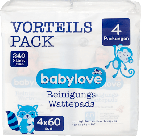Reinigungs-Wattepads 4x60 St babylove