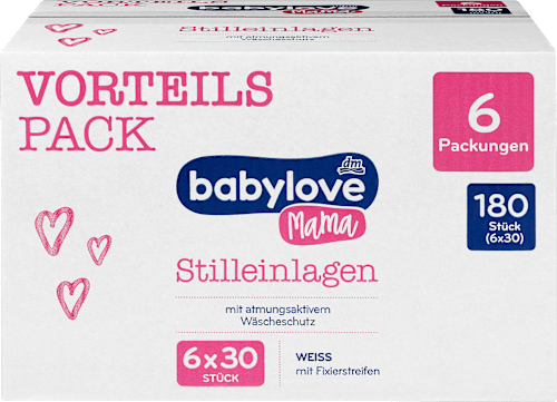 Stilleinlagen weiß (6x30 St) babylove Mama