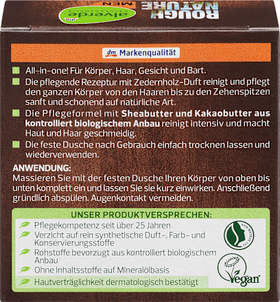 Żel pod prysznic 4w1 w kostce Rough Nature alverde MEN