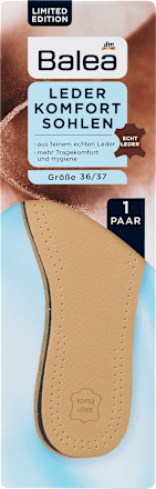 Leder Einlegesohlen Gr. 36/37 (1 Paar) Balea