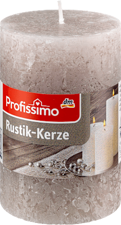 Rustikkerze helles taupe 100/68 Profissimo
