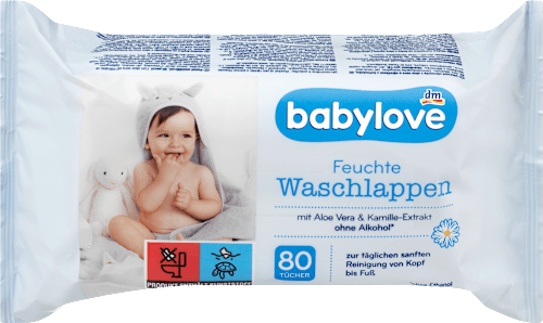 Feuchte Waschlappen babylove