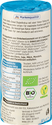 Kekse, Dinkel Doppelkeks Kakao, Mini, Naturland dmBio