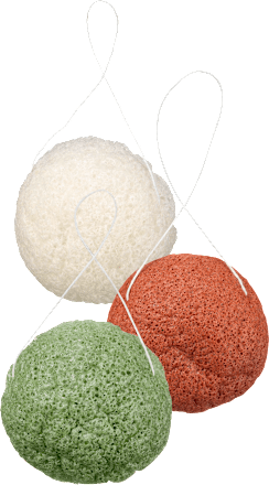 Konjac Gesichtsreinigungs-Schwamm grüner Tee / Rotalge / Kollagen ebelin