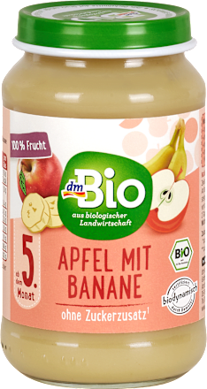 Bio sadna kašica iz jabolk in banan dmBio
