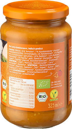 Currysoße Indisch, cremig-pikant dmBio