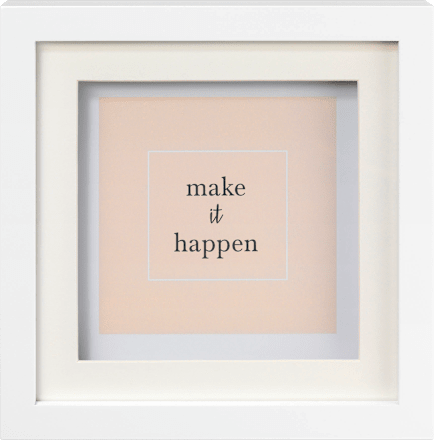 Bilderrahmen quadratisch 20 x 20 cm, weiß              Paradies