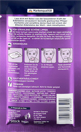 Hydrogel Maske Lippe Amethyst Balea