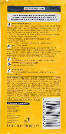 Maske Milch & Honig Balea