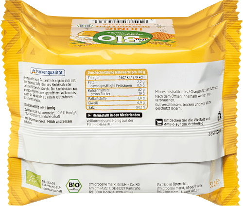 Reiswaffeln, Honig, glutenfrei dmBio