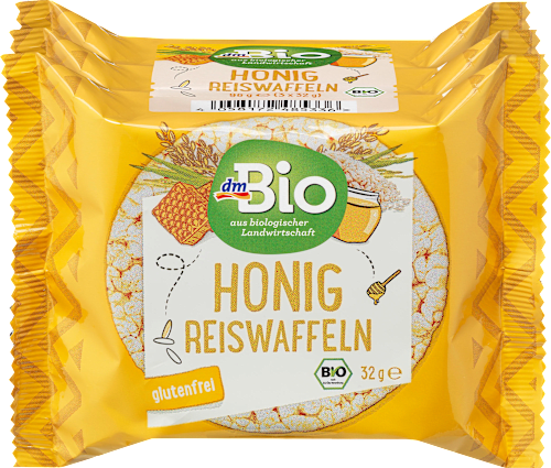 Wafle ryżowe z miodem, bezglutenowe dmBio