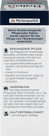 Tattoopflege hautberuhigende Pflegesalbe Balea