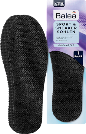 Einlegesohlen Sport&Sneaker schwarz Gr. 42/43 (1 Paar) Balea