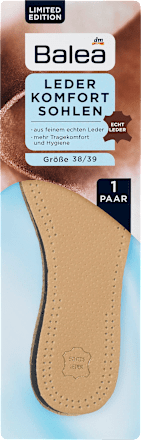 Leder Einlegesohlen Gr. 38/39 (1 Paar) Balea