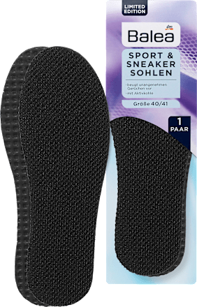 Einlegesohlen Sport&Sneaker schwarz Größe 40/41 (1 Paar) Balea