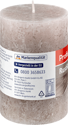 Rustikkerze helles taupe 100/68 Profissimo