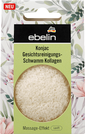 Konjac Gesichtsreinigungs-Schwamm grüner Tee / Rotalge / Kollagen ebelin