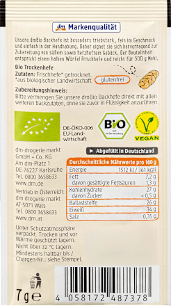 sušené droždí 2x7 g dmBio