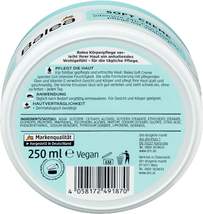 Delikatny krem nawilżający z witaminą E Balea