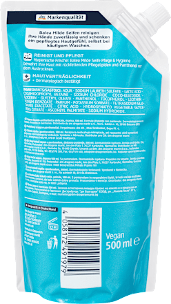 Flüssigseife, milde Seife Pflege & Hygiene, antibakteriell, Nachfüllpack Balea
