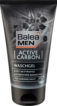 Измиващ гел с активен въглен Balea MEN