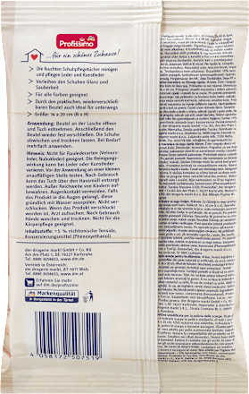 Schuhpflegetücher feucht Profissimo