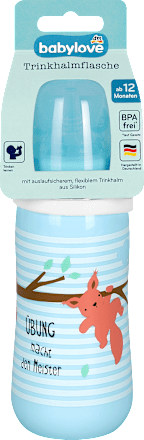 Strohhalmflasche 12+ Monate 330 ml sortiert babylove
