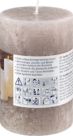 Rustikkerze helles taupe 100/68 Profissimo