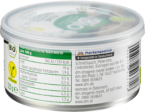 Brotaufstrich, Vegane Pastete Kräuter dmBio