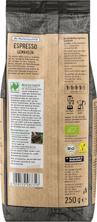 Bio őrölt kávé Espresso dmBio