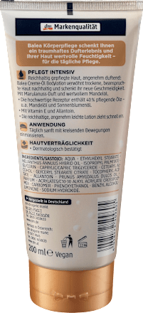 Bodylotion Creme-Öl mit Mandelöl  Balea