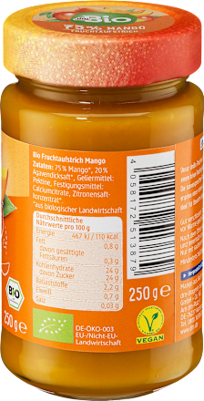 Fruchtaufstrich, Mango 75 % dmBio