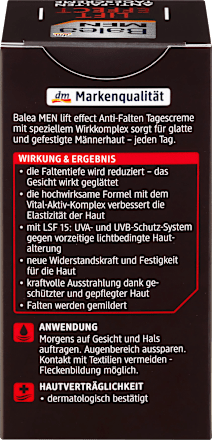 Gesichtscreme Lift Effect Anti-Falten  Balea MEN