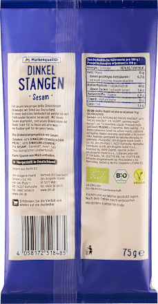 Knabberstangen, Dinkel Sesam dmBio