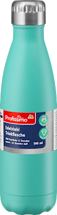 Edelstahl Trinkflasche 500ml türkis Profissimo