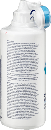 Kombinált tisztítóoldat lágy kontaktlencsékhez, kontaktlencse-tárolóval Visiomax
