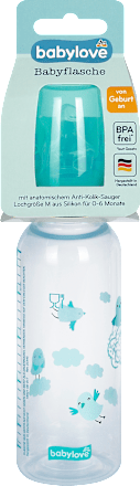 Steklenička za mleko z anatomskim antikolik cucljem iz silikona 0+, velikosti 1, 250 ml, več različic babylove