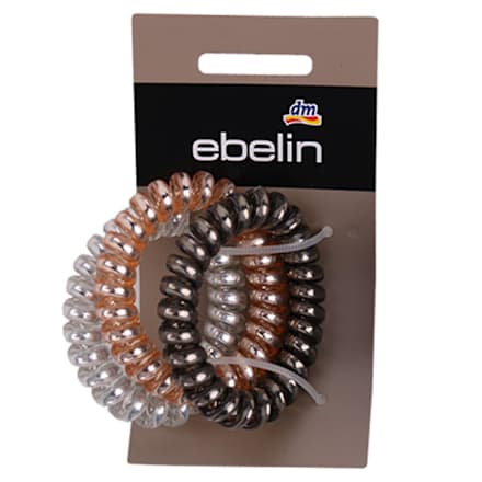 gumičky do vlasů velké spirálové metalické ebelin