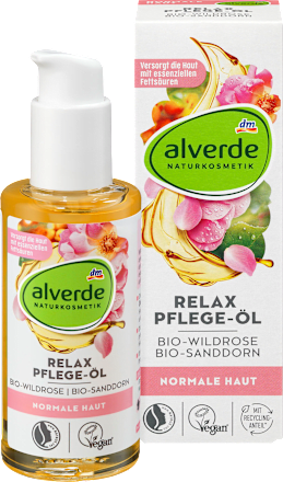 Relaksacyjny olejek pielęgnacyjny do ciała, dzika róża BIO & rokitnik BIO alverde NATURKOSMETIK