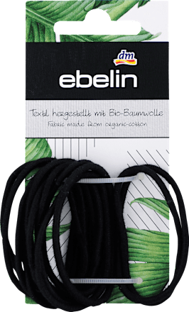 gumičky do vlasů z bio bavlny slabé, černé ebelin