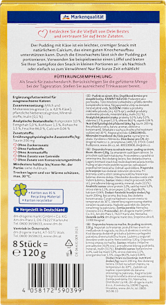 Puding macskáknak sajttal, 8 db Dein Bestes