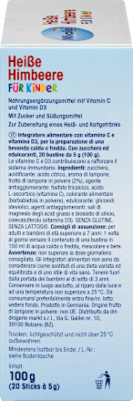 Heißgetränk Heiße Himbeere für Kinder, Portionssticks 20 St. Mivolis