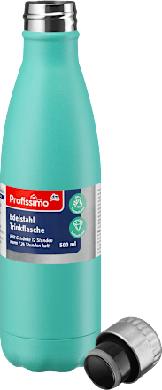 Edelstahl Trinkflasche 500ml türkis Profissimo