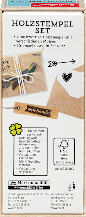 Holzstempel-Set inkl. Stempelkissen Profissimo