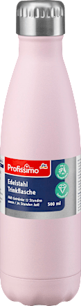 Edelstahl Trinkflasche 500ml rosa Profissimo