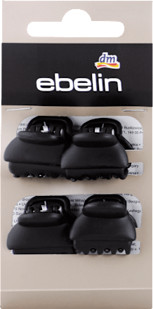 Šnalice za kosu u obliku štipaljke - mat, crne ebelin