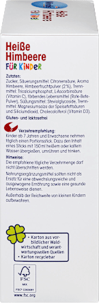 Heißgetränk Heiße Himbeere für Kinder, Portionssticks 20 St. Mivolis